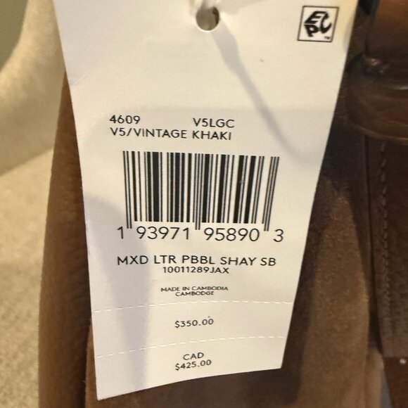 Coach Mixed Pebble Leather Shay Shoulder Bag | Vintage Khaki | NWT - Picture 2 of 12